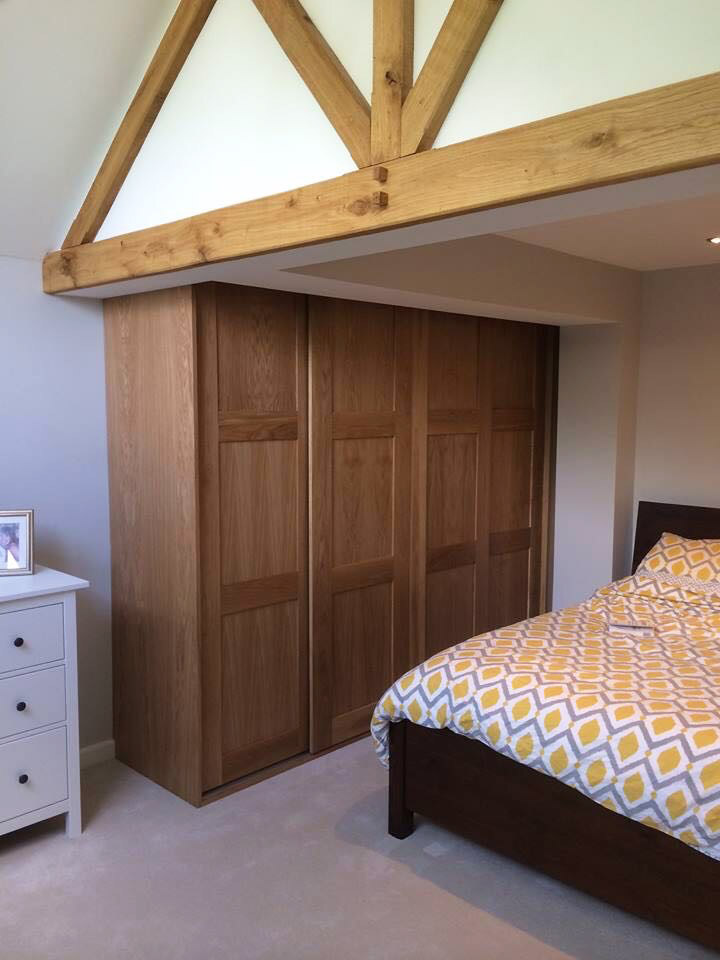 wooden fitted wardrobe