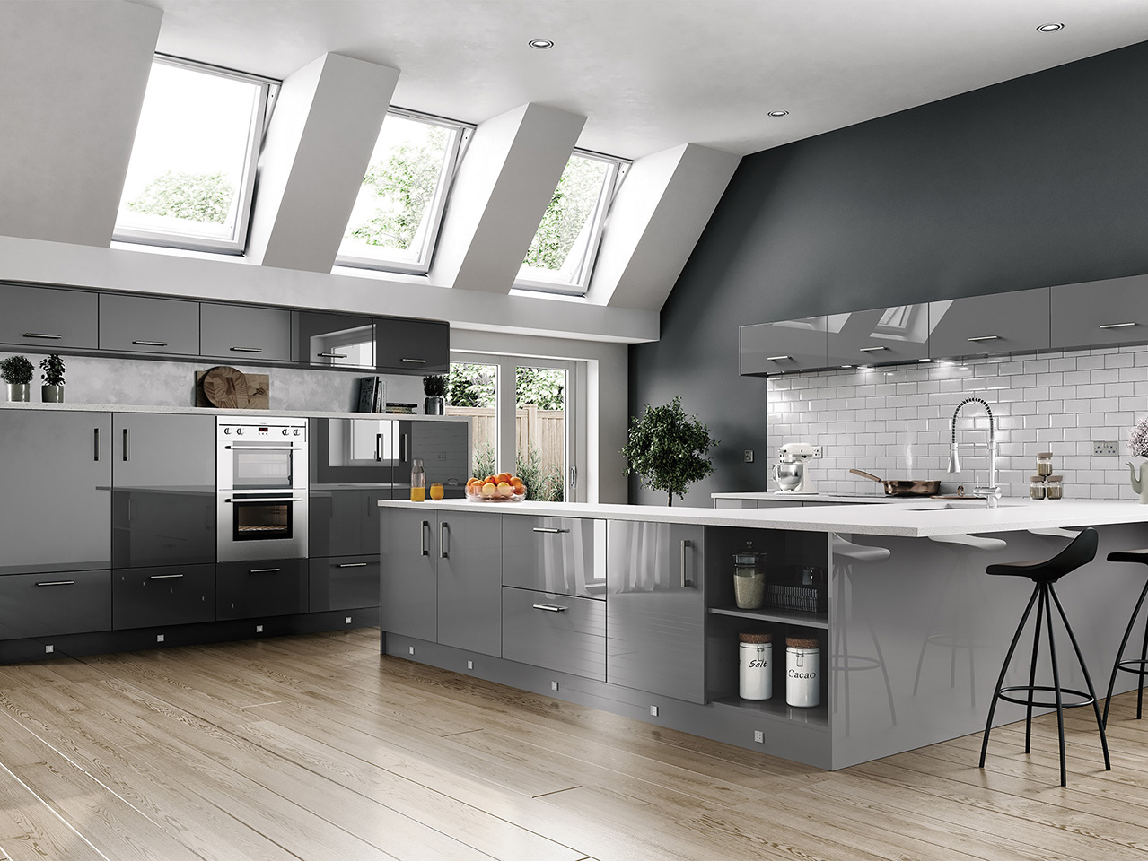 Vivo Kitchen Grey and Anthracite