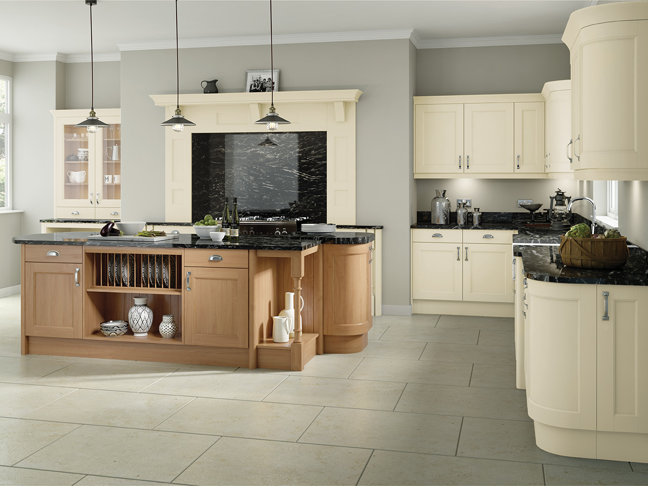 Windsor Kitchen Ivory and Oak